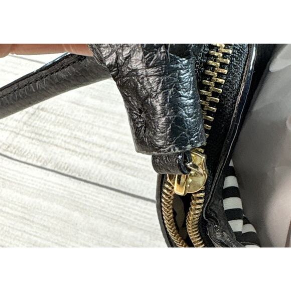 Kate Spade Southport Avenue Lydia Black Leather Large Satchel Shoulder Bag Purse - Picture 9 of 14